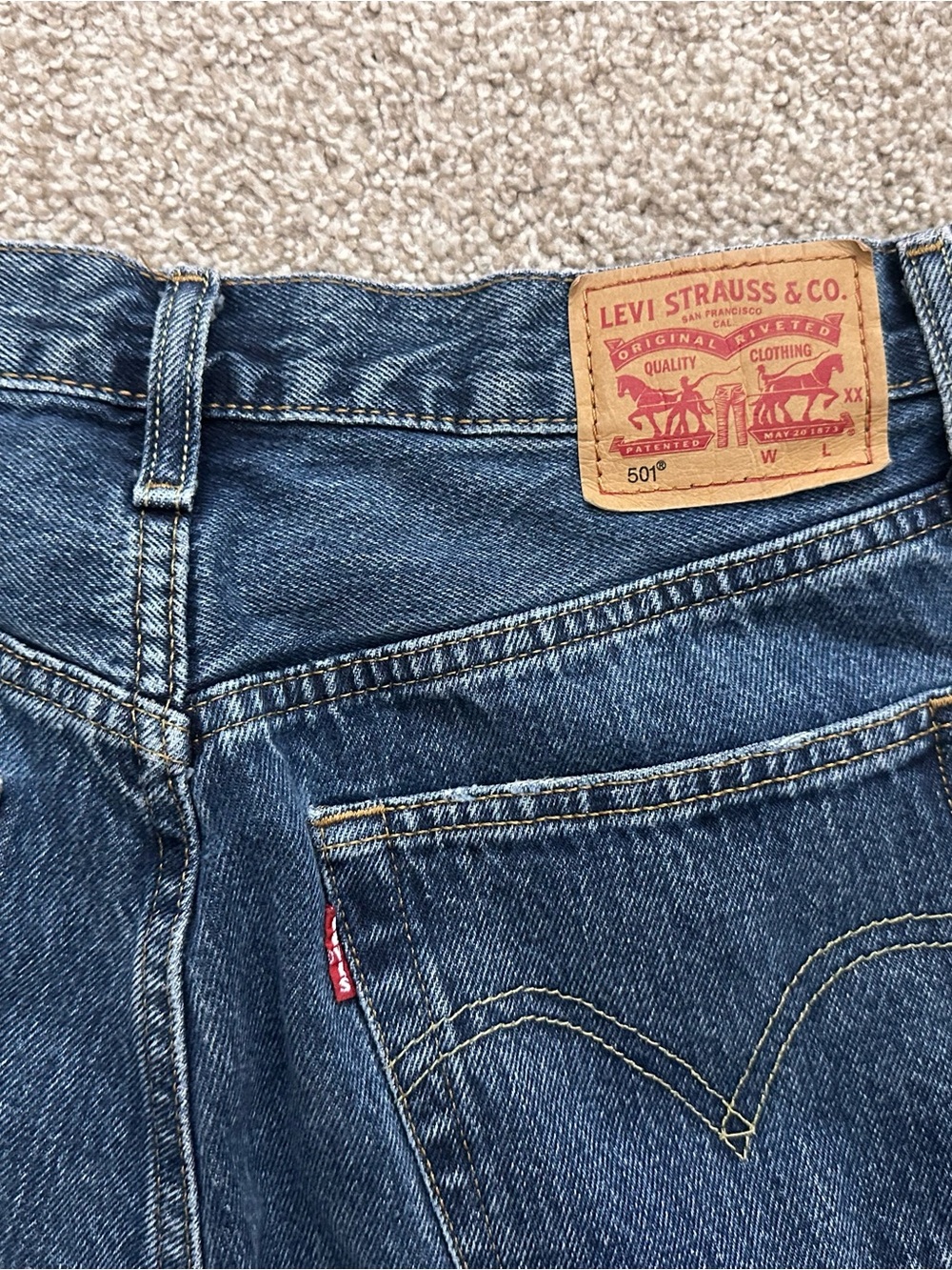 Levi’s 501 Straight Leg Jeans – Dark Blue Wash | W29 L30 | PC9-12501-0395 - Picture 4 of 6